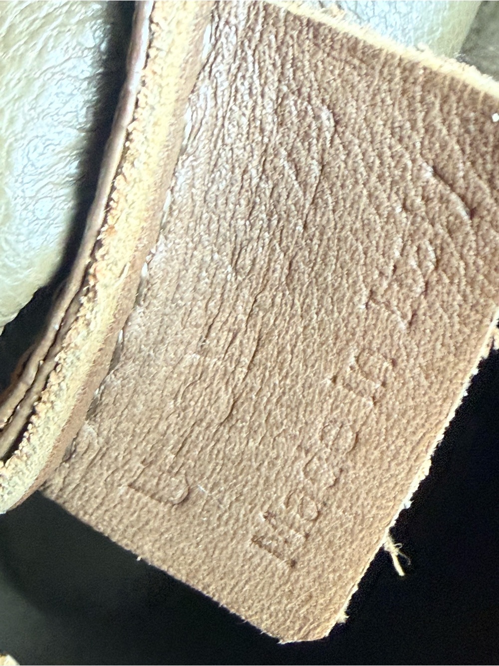 Authentic Phoebe Philo Celine Micro Luggage Tote Bi Color Green Tan Leather - Picture 7 of 16
